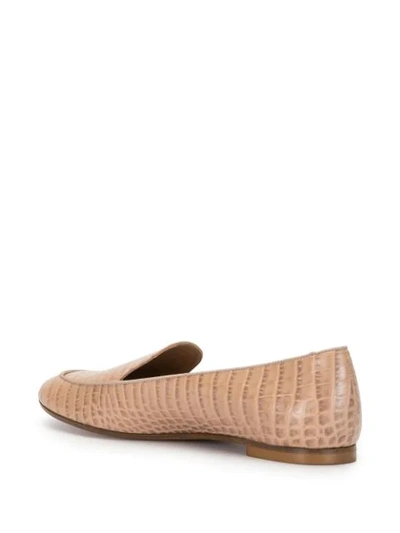 Shop Aquazzura Purist Flat Loafers In Neutrals