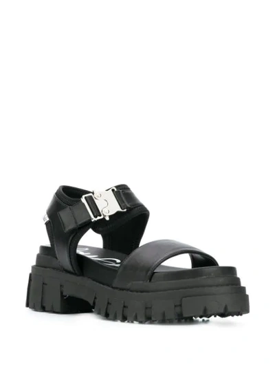 Shop Buffalo Buckle-detail Sandals In Black