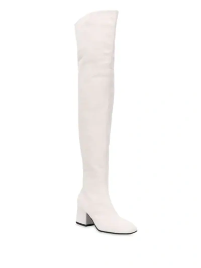 Shop Marni Over-the-knee Boots In Neutrals