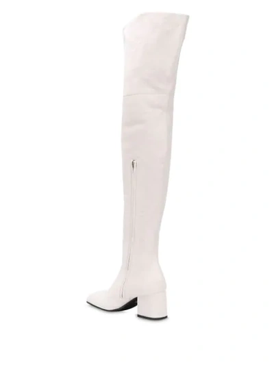 Shop Marni Over-the-knee Boots In Neutrals