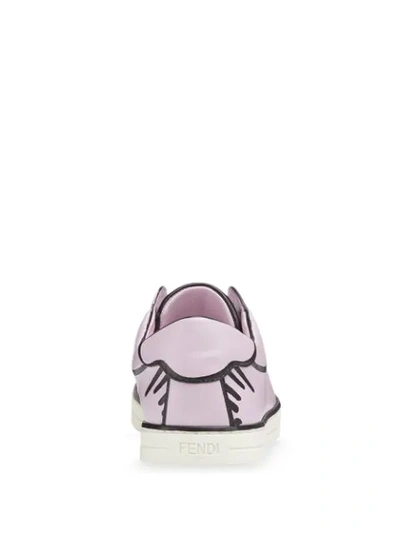 Shop Fendi X Joshua Vides Ff Logo Slip-on Sneakers In Pink