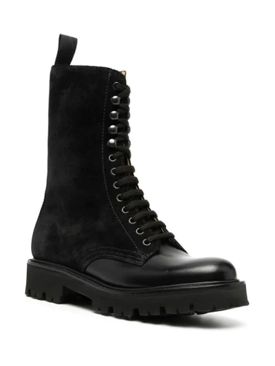 Shop Grenson Beverley Combat Boots In Black