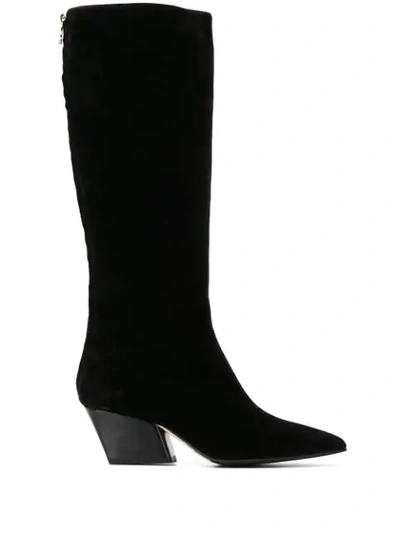 Shop Aeyde Harper Knee-length Boots In Black