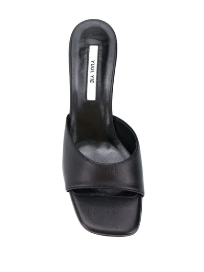 Shop Yuul Yie June Sculpted Heel Sandals In Black
