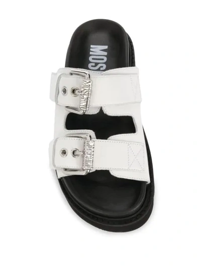 LOGO PLAQUE BUCKLED SANDALS