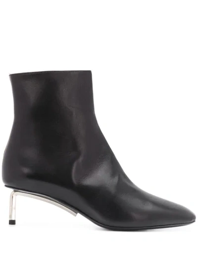 Shop Off-white Square-toe 50mm Ankle Boots In Black