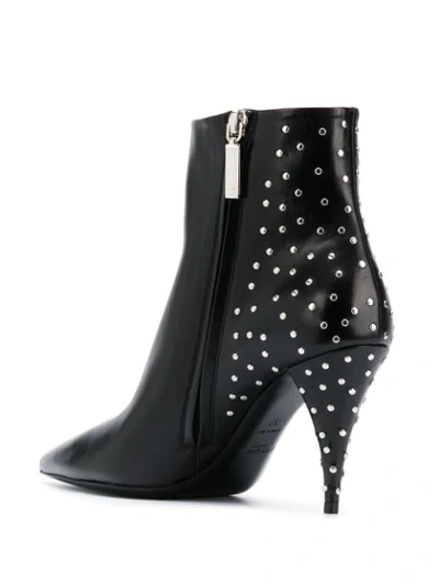 Shop Saint Laurent Kiki Ankle Boots In Black