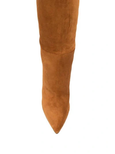 Shop Paris Texas Knee-high 115mm Boots In Neutrals