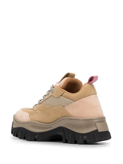 Msgm Tractor Platform Boots In Neutrals