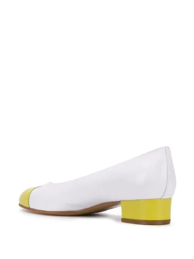 Shop Carel Contrasting Toe Pumps In White