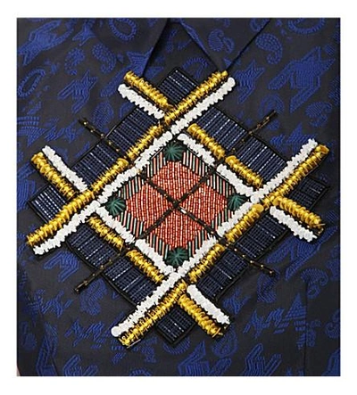 Shop Mary Katrantzou Bead-embellished Jacquard Dress In Atari Sapphire