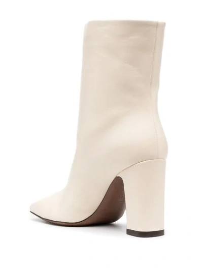 L'autre Chose Square Toe Ankle Boots In Neutrals