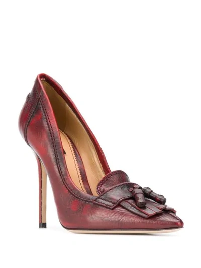 Shop Dsquared2 Fringed Pumps In Red