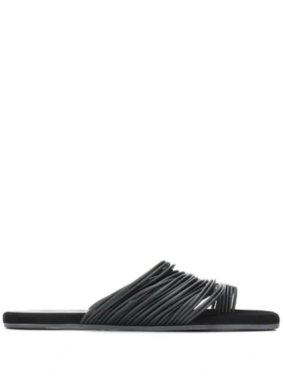 Shop Mm6 Maison Margiela Multi Strap Sandals In Black