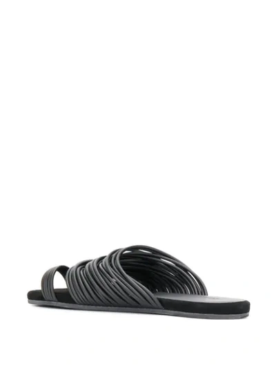 Shop Mm6 Maison Margiela Multi Strap Sandals In Black