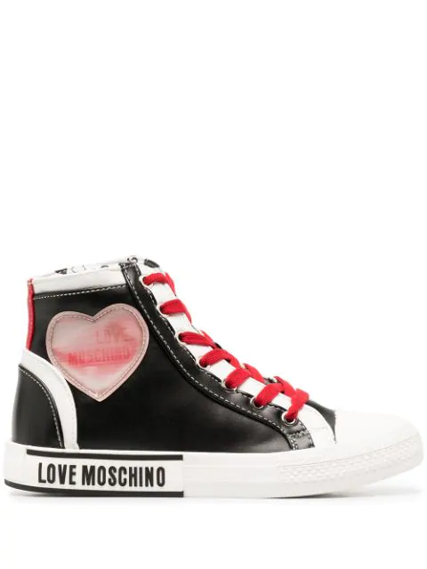 love moschino high top trainers