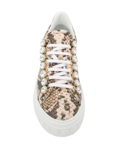 Shop Casadei Savana Low-top Trainers In Neutrals