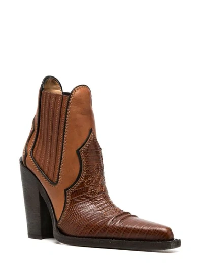 Shop Dsquared2 120mm Western-style Boots In Brown