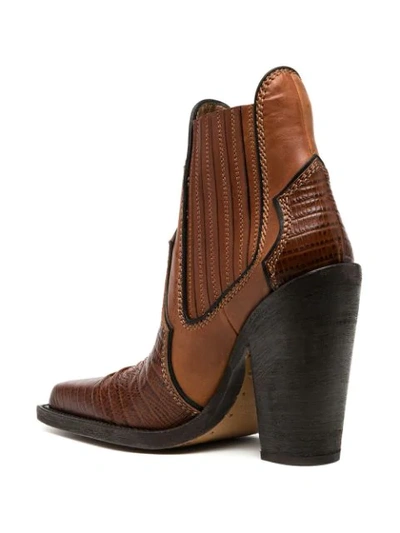 Shop Dsquared2 120mm Western-style Boots In Brown