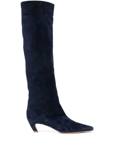 Shop Khaite Davis Knee-high Boots In Blue