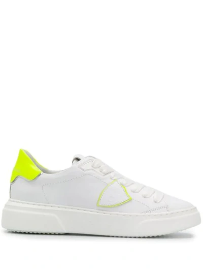 Shop Philippe Model Temple Two-one Trainers In White