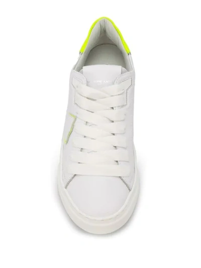 Shop Philippe Model Temple Two-one Trainers In White