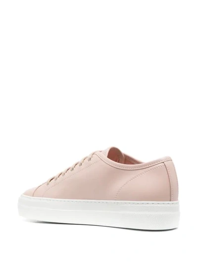 Shop Common Projects Lace-up Platform Sneakers In Pink