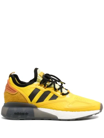 Shop Adidas Originals Ninja Zx 2k Boost Jr Trainers In Yellow