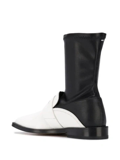 Shop Maison Margiela Tabi Loafer Boots In Black