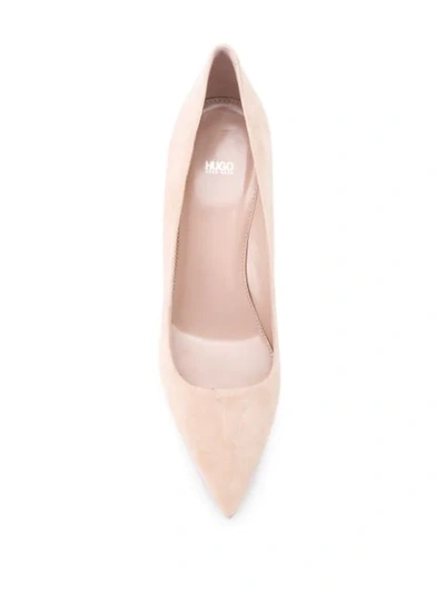 Shop Hugo Pointed Stiletto Pumps In Neutrals