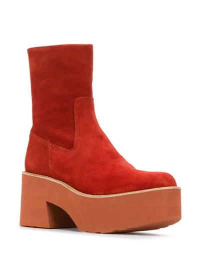 Shop Paloma Barceló Platform Ankle Boots In Red