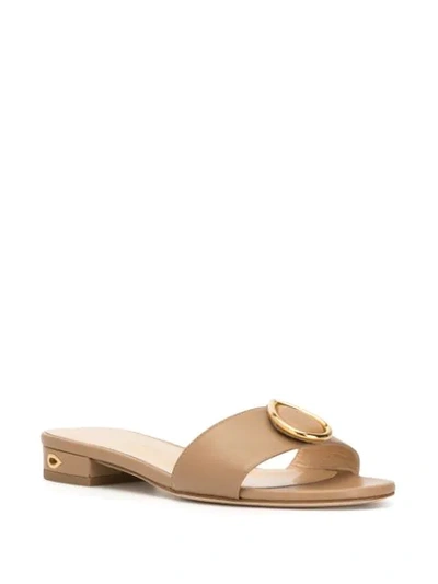 Shop Jennifer Chamandi Andrea Open-toe Sandals In Brown