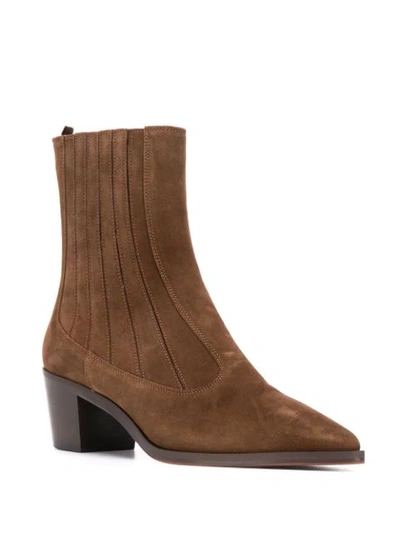 Shop L'autre Chose Texas Split Leather Boots In Brown