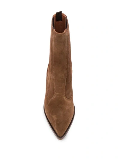 Shop L'autre Chose Texas Split Leather Boots In Brown