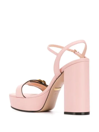 Shop Gucci Double G 120mm Platform Sandals In Pink