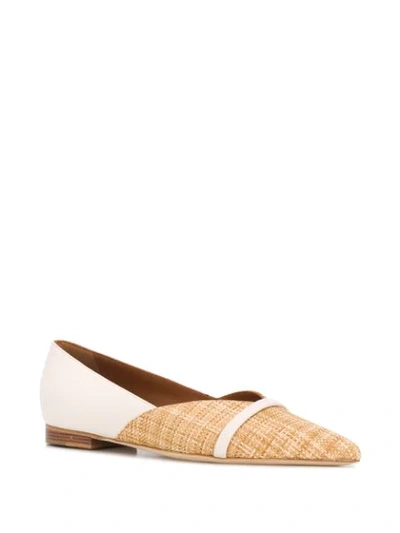 Shop Malone Souliers Colette Panelled Ballerinas In Neutrals