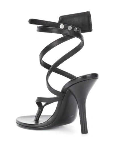 Shop Off-white Zip-tie Tag Strappy Sandals In Black