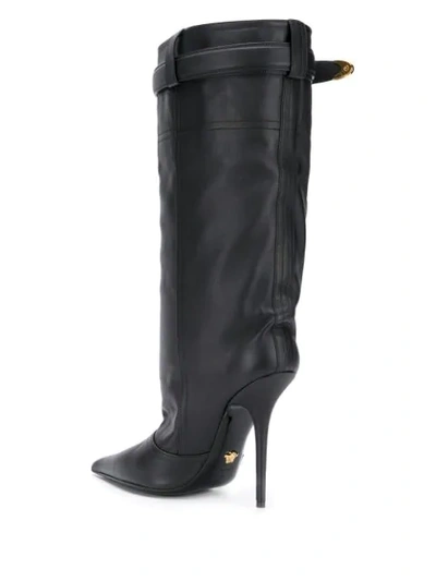 Shop Versace Mid-calf 120mm Boots In Black