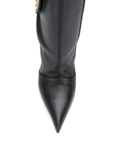 Shop Versace Mid-calf 120mm Boots In Black