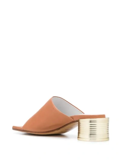 Shop Mm6 Maison Margiela Tin Can Mules In Brown