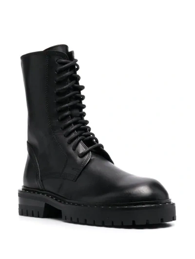 Shop Ann Demeulemeester Stud-detail Ankle Boots In Black