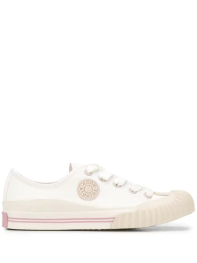 Shop Acne Studios Logo Patch Canvas Sneakers In Neutrals