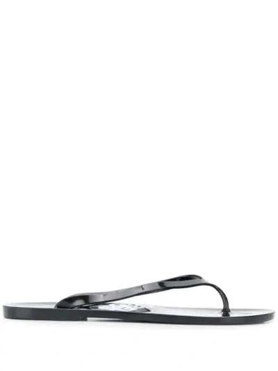 Shop Dsquared2 Logo Print Flip Flops In Black