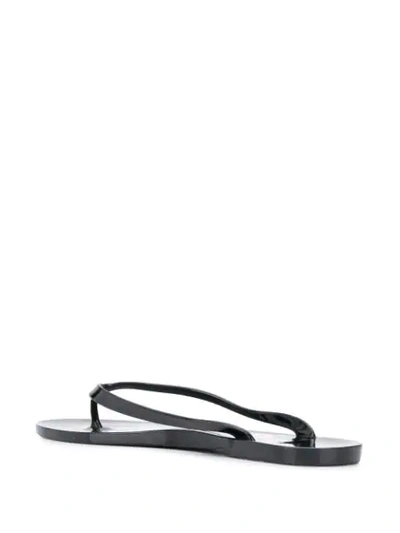 Shop Dsquared2 Logo Print Flip Flops In Black