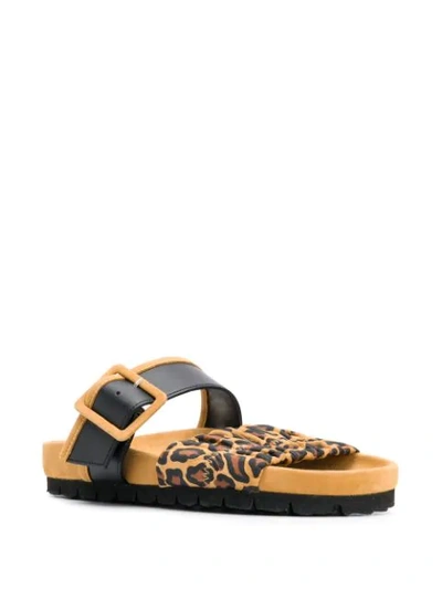 Shop Pierre Hardy Leopard Print Sandals In Brown