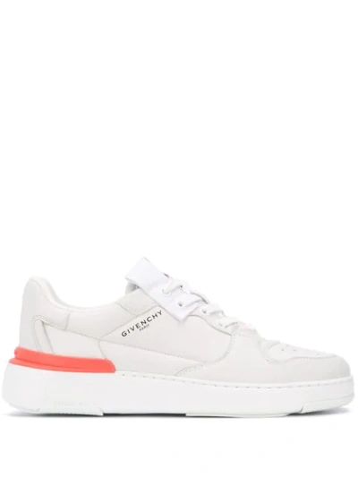 Shop Givenchy Contrast Heel Counter Sneakers In White