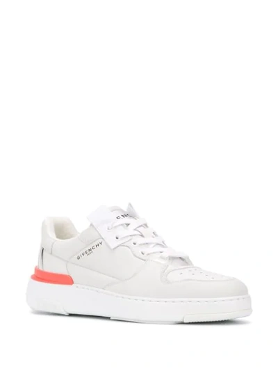 Shop Givenchy Contrast Heel Counter Sneakers In White