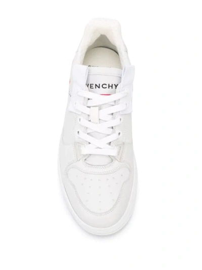 Shop Givenchy Contrast Heel Counter Sneakers In White