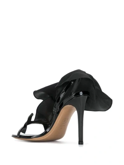 Shop Alexandre Vauthier Ruffle Strap Sandals In Black