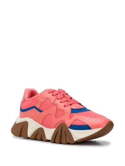 Shop Versace Squalo Chunky Sneakers In Pink